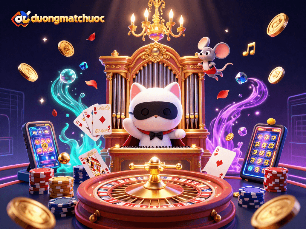 Engage with duongmatchuoc in this vibrant and dynamic casino scene featuring unique characters and elements.