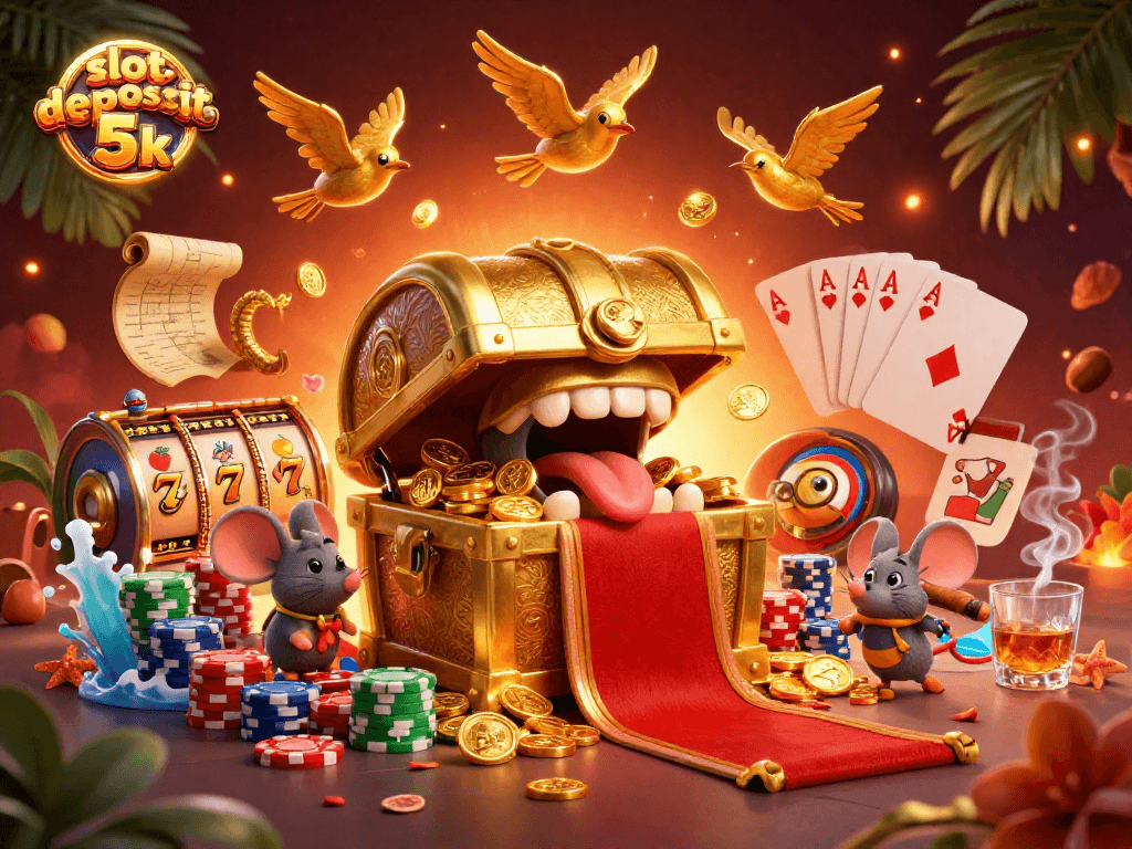 Spin to win with the exciting slot-deposit-5k where riches await around golden treasures!