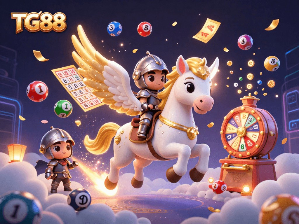 Engage with TG88's vibrant gaming scene filled with lottery excitement and immersive characters.