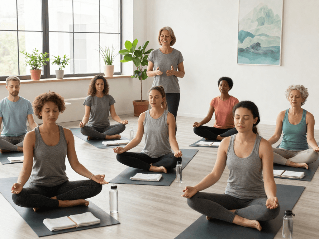 NAD+ benefits during a guided meditation session enhancing wellness and mindfulness.