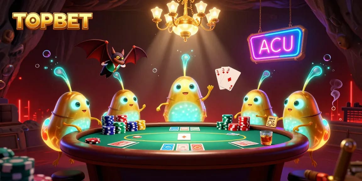 Engage in exciting gameplay at TOPBET featuring poker and vibrant animations.
