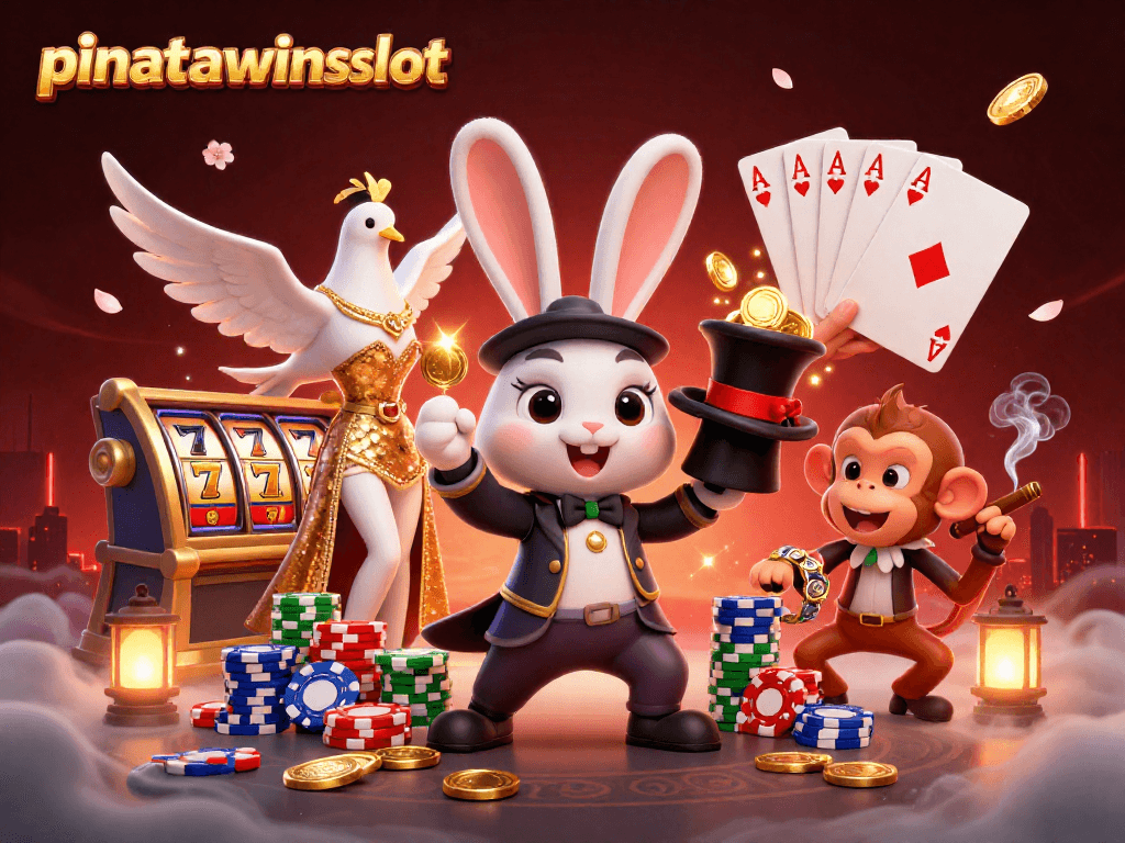 Spin the reels in pinatawinsslot while enjoying vibrant characters and golden coins.