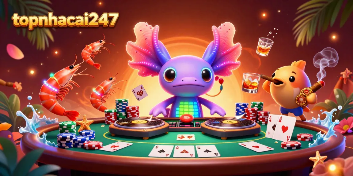 Enjoy thrilling coin flip action at topnhacai247 with vibrant 3D casino characters and elements.