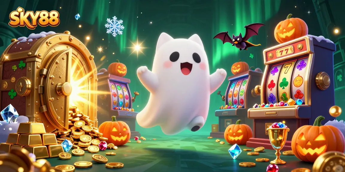 Engage with SKY88 at a haunted casino with ghost cats, vampire bats, and glowing jackpots.