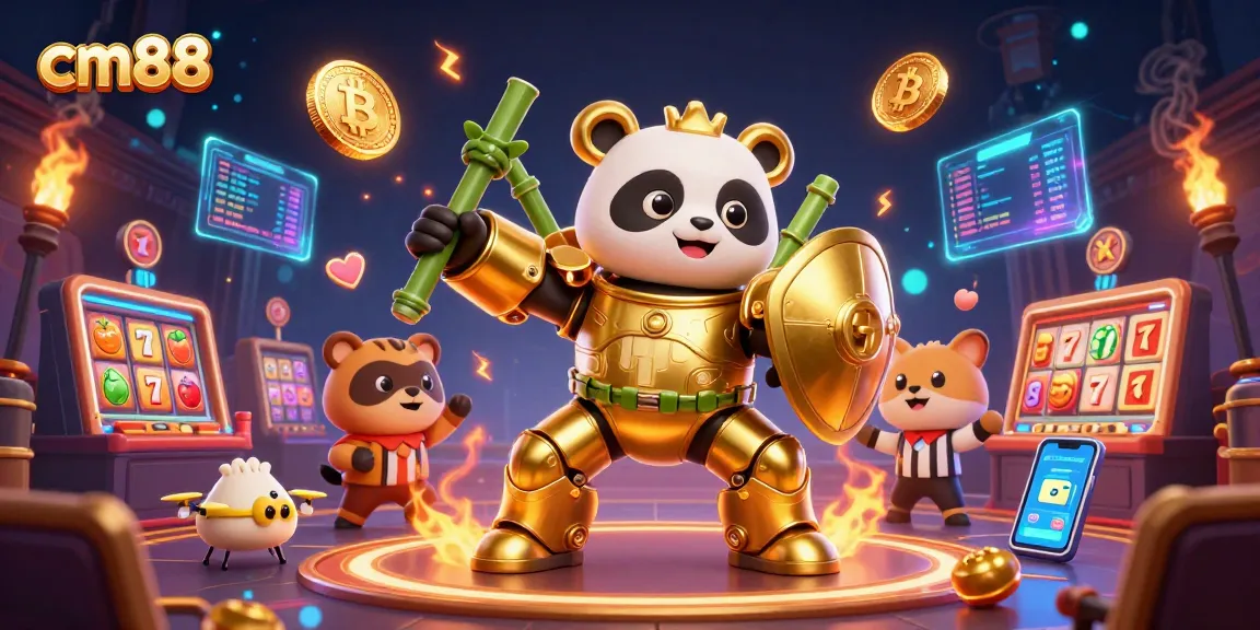 Experience the excitement of cm88 with vibrant 3D casino action and winning symbols in a packed arena.