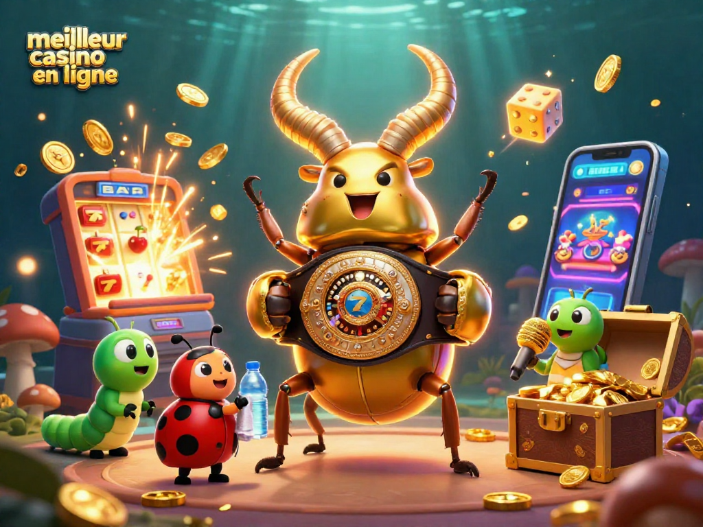 Visualisation colorée du meilleur casino en ligne avec des personnages animés et des éléments de jeu, ajoutant à l'expérience de jeu.