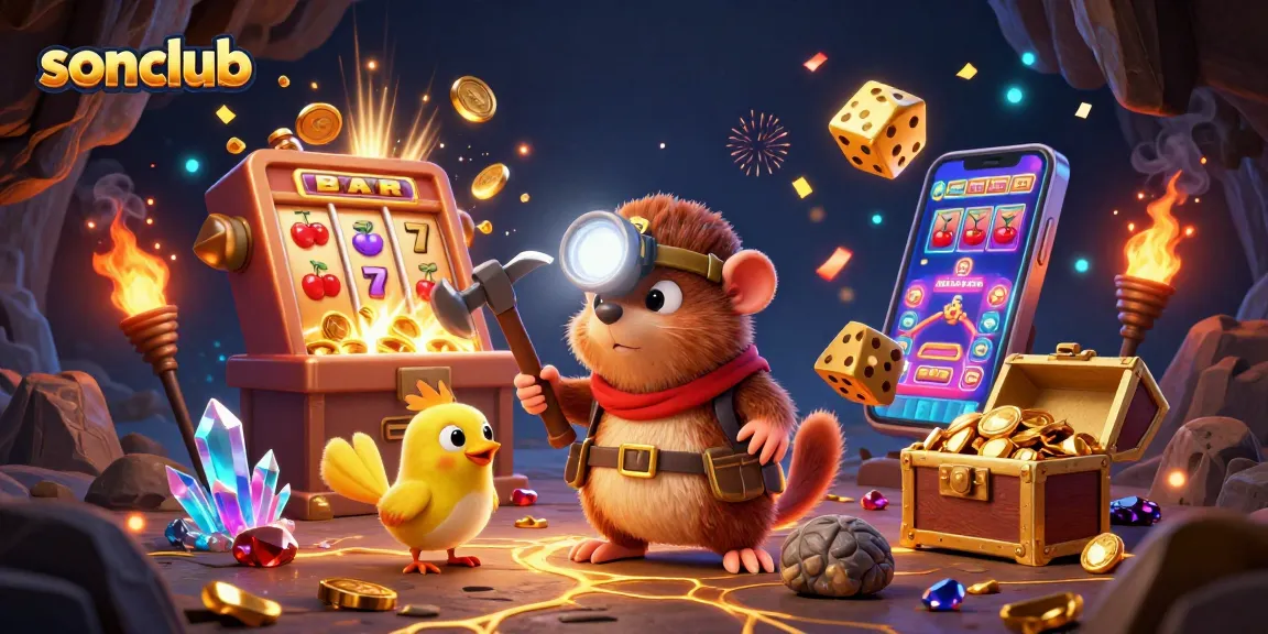 Play at sonclub and join the treasure hunter mole in a colorful jackpot explosion!