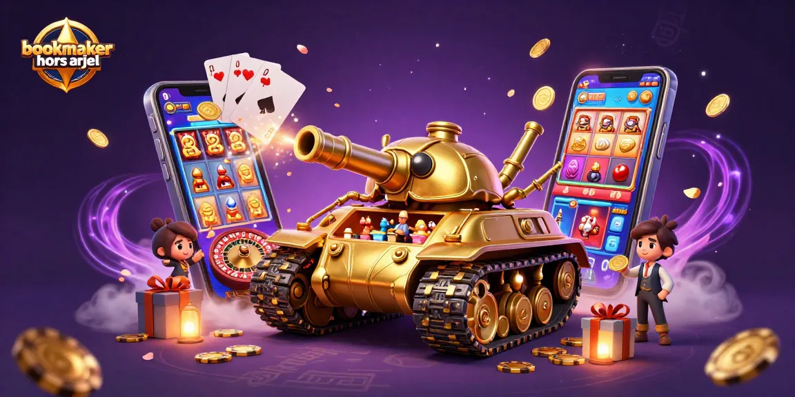 Plonger dans l'univers du bookmaker hors arjel à bord d'un tank beetle doré mini casino captivant.