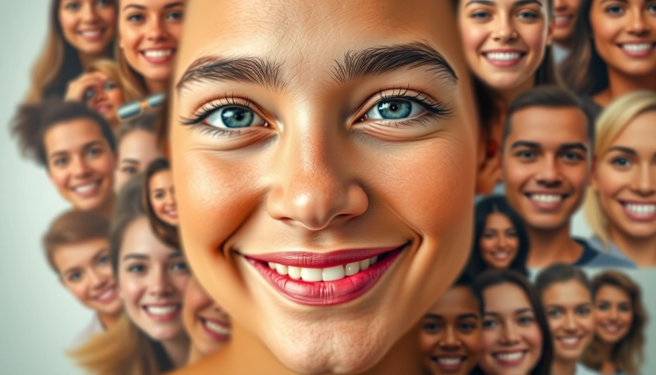 Captivating selfie mosaic showcases diverse faces forming a vibrant larger image.