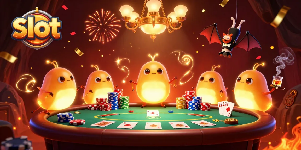 Engage in thrilling slot action with vibrant glowworms in a cave casino scene.