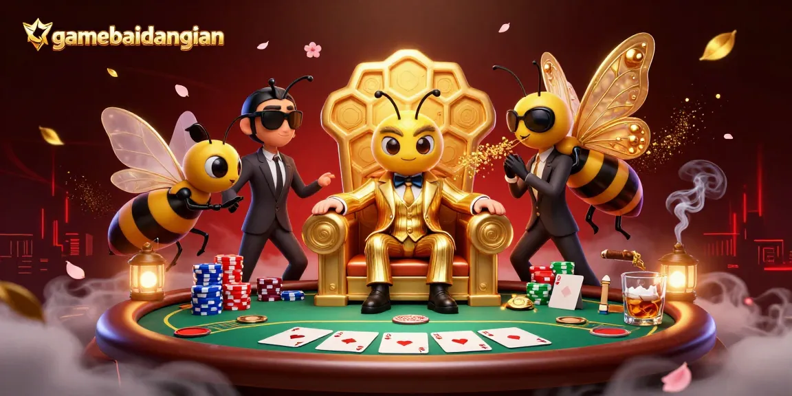 Experience thrilling gameplay at gamebaidangian with a vibrant game scene featuring high-stakes poker elements.