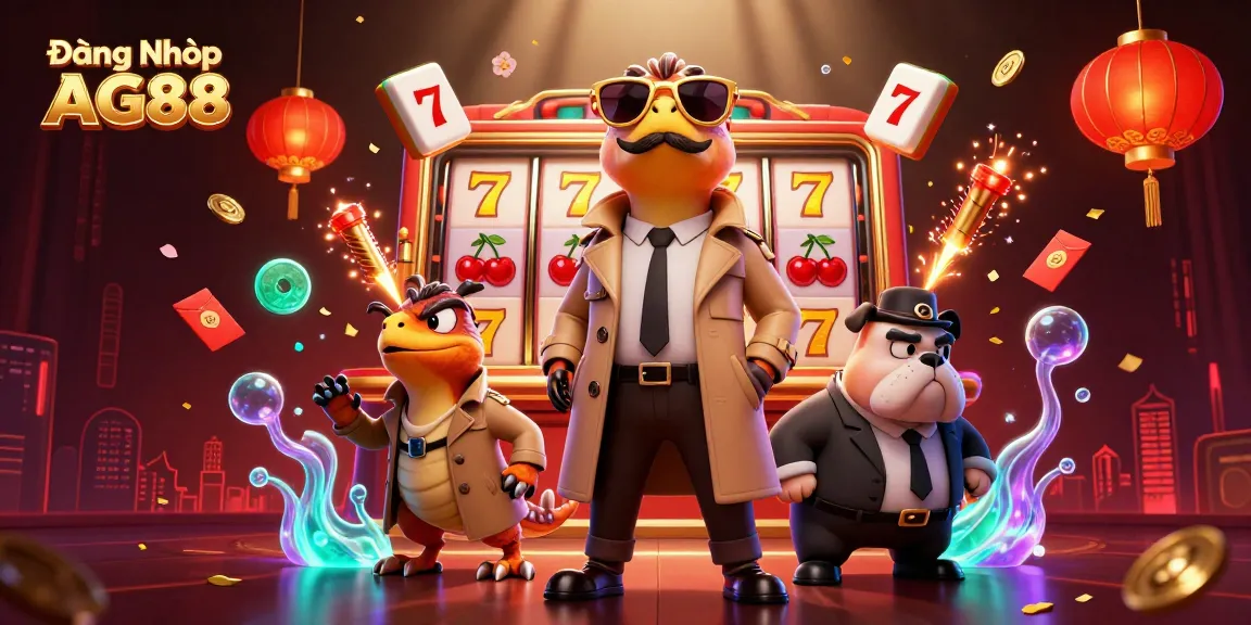 Enter the thrilling world of Đăng Nhập AG88 with three raptors in disguise at a VIP casino lounge.