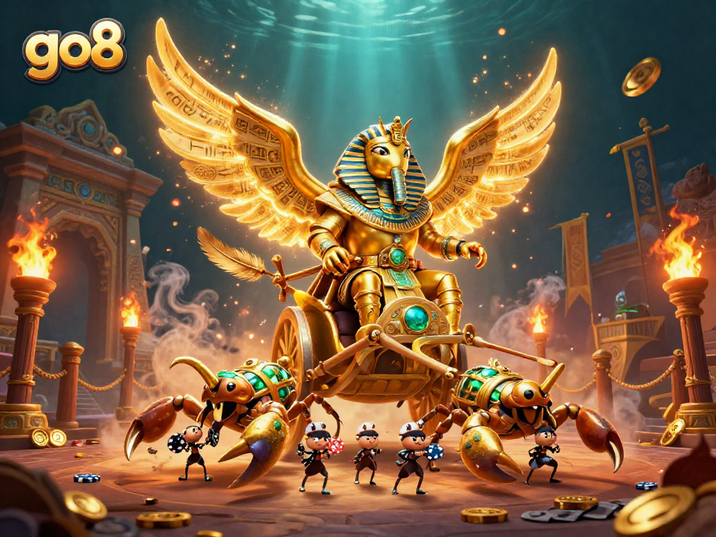 Experience thrilling gameplay at go8 with a vibrant 3D casino scene showcasing dynamic elements and exciting betting.