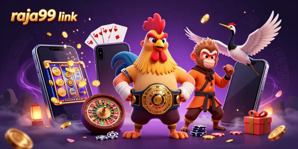 Experience the thrill of gaming at raja99 link with vibrant casino action and iconic characters.