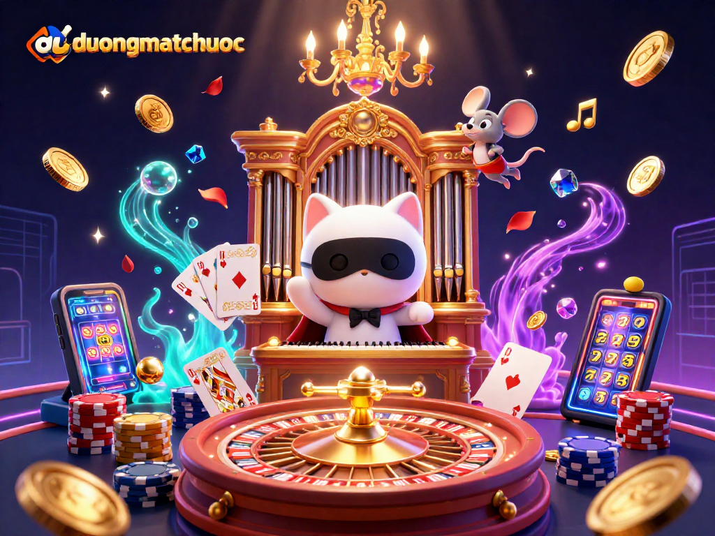 Engage with duongmatchuoc in this vibrant and dynamic casino scene featuring unique characters and elements.