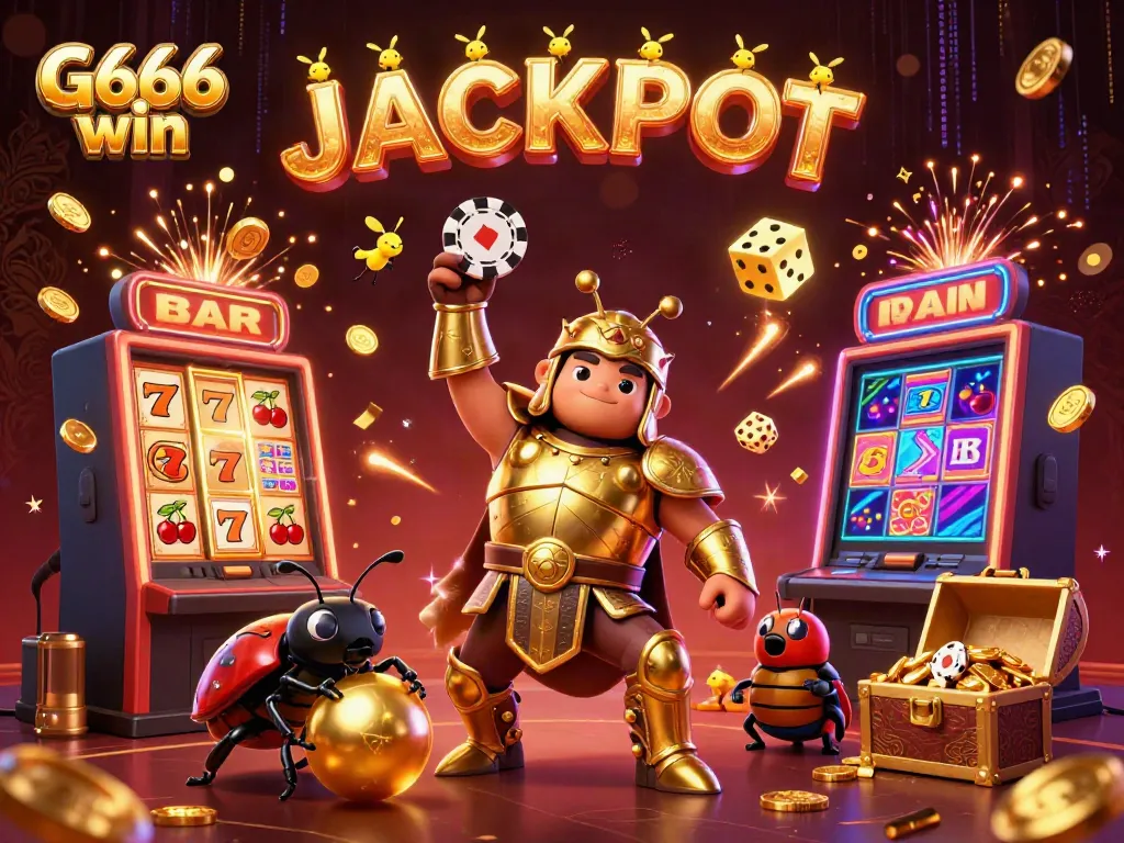 Experience the thrill of winning with G666 win in an exciting casino atmosphere filled with vibrant elements.