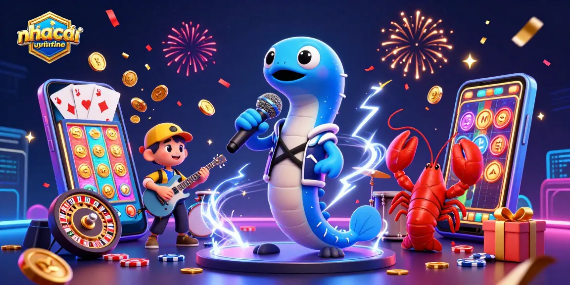 Experience the vibrant energy of nhacaiuytinne's underwater casino stage, filled with characters and exciting gambling motifs.