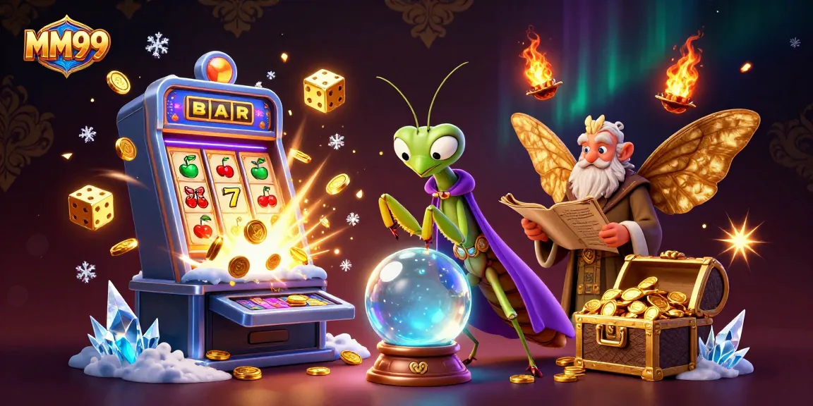 Spin the reels and win with MM99's magical fortune teller and vibrant casino elements!