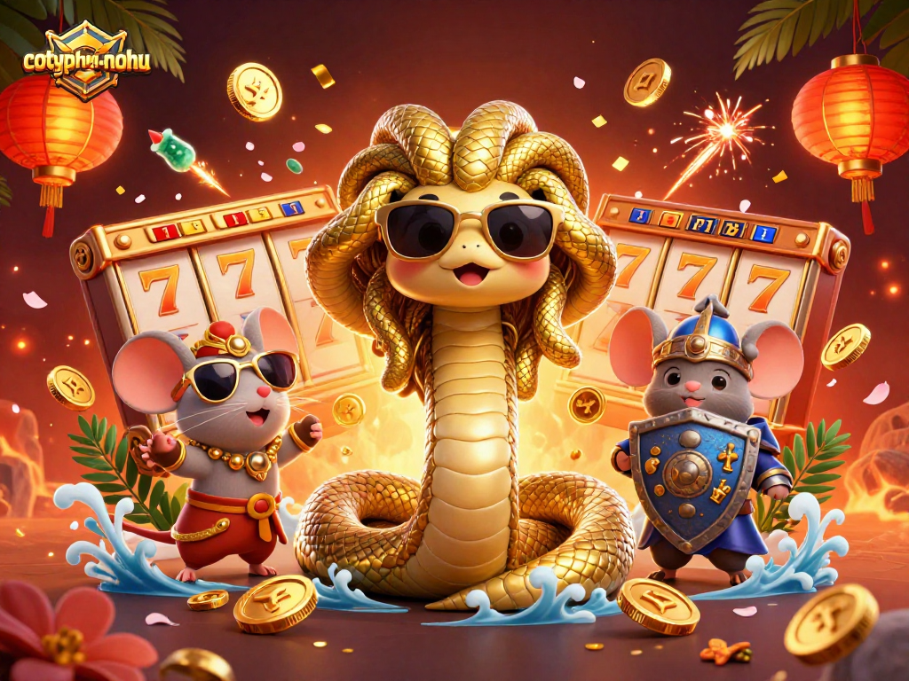 Experience the excitement of cotyphu-nohu as you play, featuring a vibrant 3D scene with festive elements.