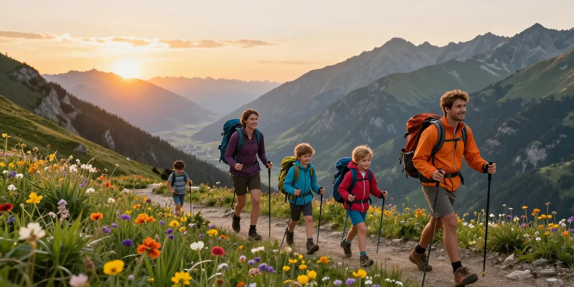 A family adventure in stunning mountains with motto of mantra88 unity and exploration.