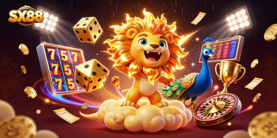 SX88 showcases exhilarating casino action with dynamic reels, vibrant colors, and thrilling effects.