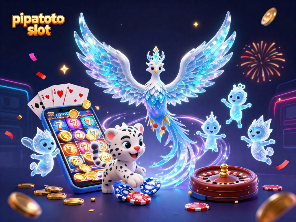 Experience thrilling action with pipatoto slot as the ice phoenix, snow leopard cub, and ice sprites engage in vibrant casino adventures.