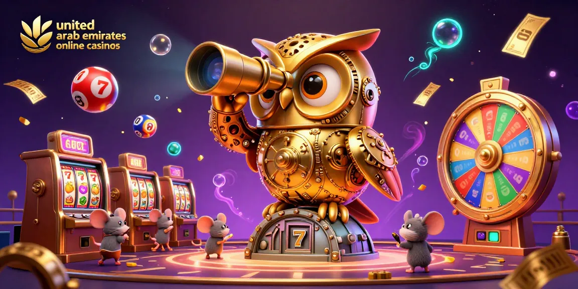 Engage with the vibrant world of united arab emirates online casinos through an energetic scene filled with whimsical characters.