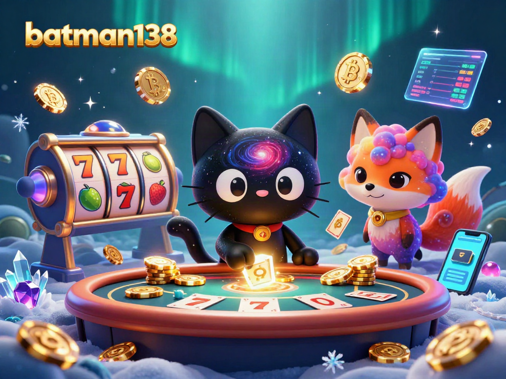 Spin for fortune at batman138's cosmic casino with animated characters and vibrant slot elements.