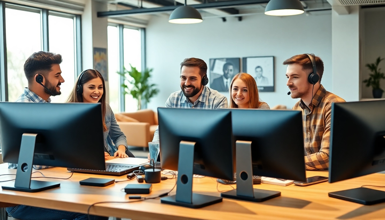 Enhance your small business IT support with a professional team in a vibrant office.