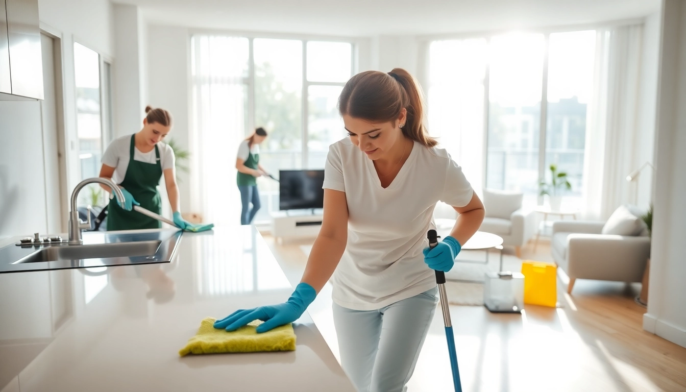 Bond cleaning Logan team performing thorough apartment cleaning with professional equipment.