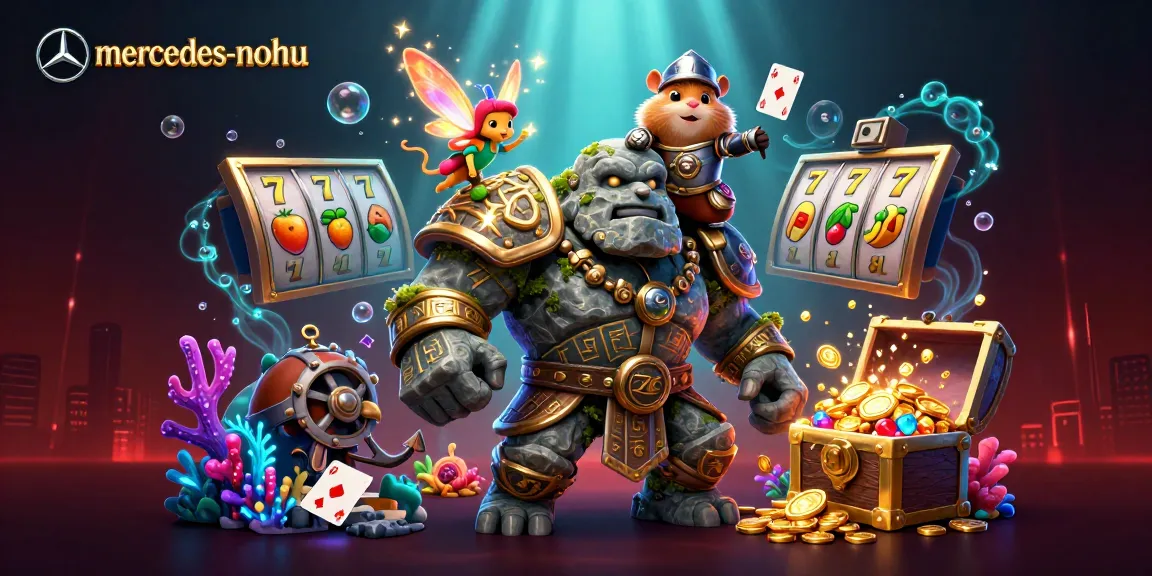 Experience thrilling adventures with mercedes-nohu in a vibrant casino scene featuring enchanted characters.
