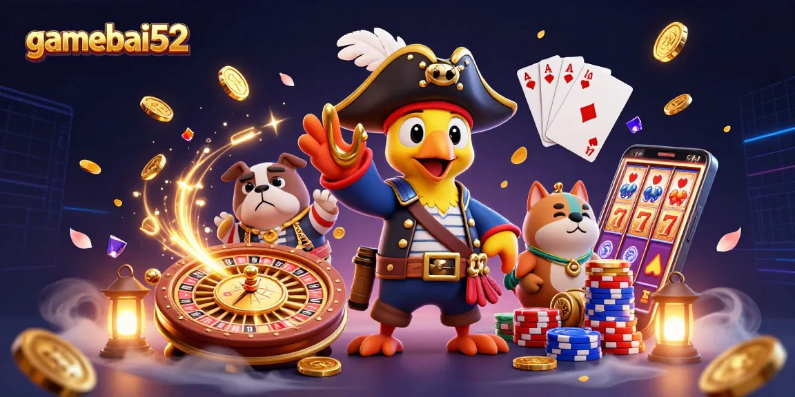 Cascade symbols while immersing in gamebai52 experience with thrilling 3D casino scene