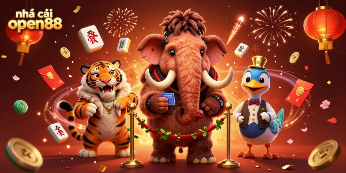Experience thrilling gaming action at nhà cái open88 with vibrant casino characters and elements.