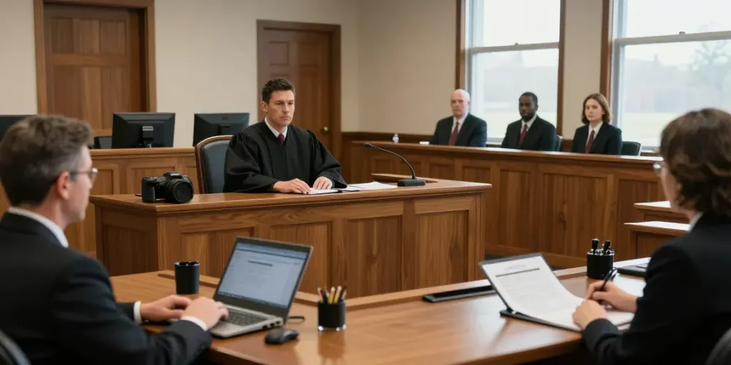 Forsyth County GA DUI court requirements being discussed in courtroom setting.
