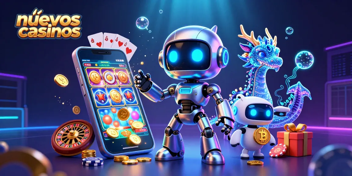 Disfruta nuevos casinos con promociones increíbles y juegos variados en esta ilustración tridimensional.
