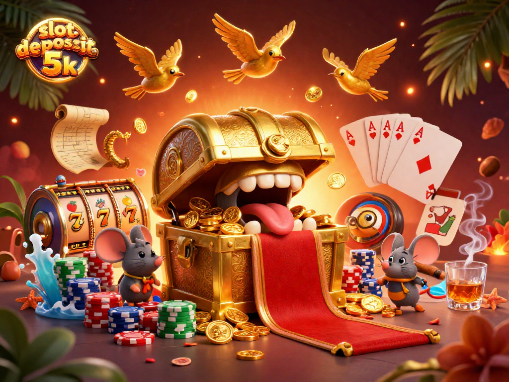 Spin to win with the exciting slot-deposit-5k where riches await around golden treasures!