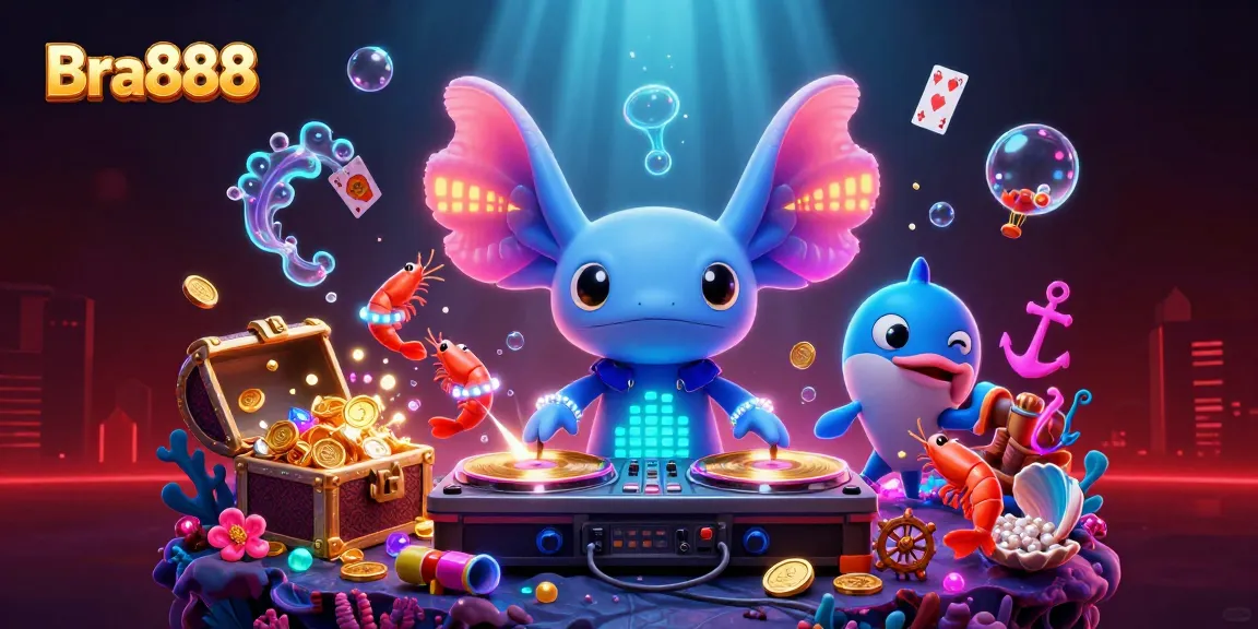 Experience the thrill of Bra888 with this vibrant underwater casino scene featuring engaging characters and dynamic gaming elements.