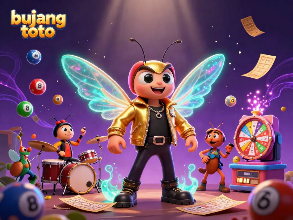 Engage with bujang toto's vibrant lottery scene featuring dynamic characters and playful game elements.