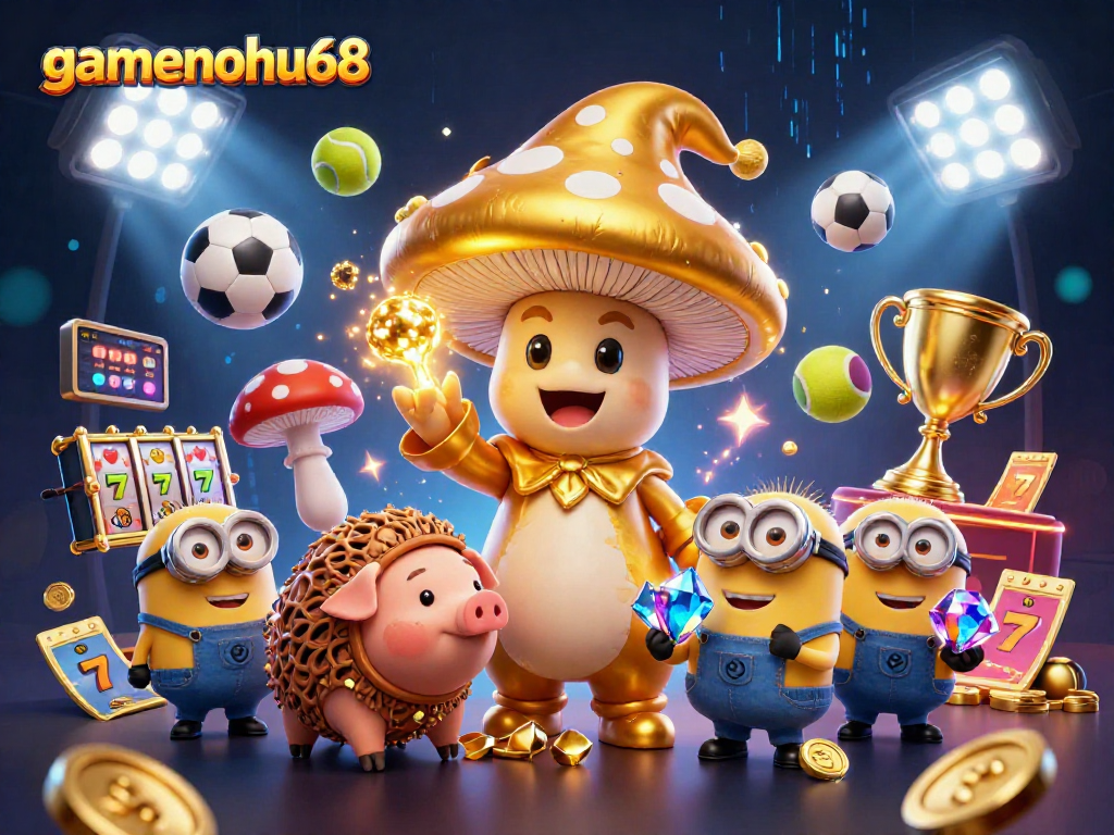 Experience unmatched thrills at gamenohu68 with a magical casino adventure illustration featuring golden wizardry and treasure!