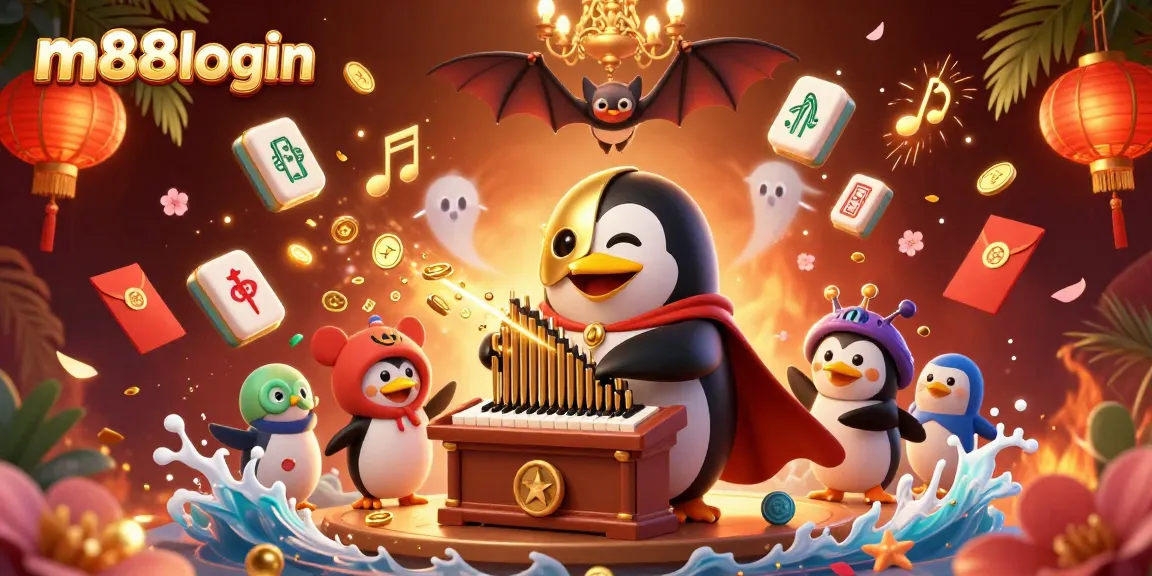 Experience the thrill of online gaming with m88login as enchanting characters create a vibrant casino atmosphere.