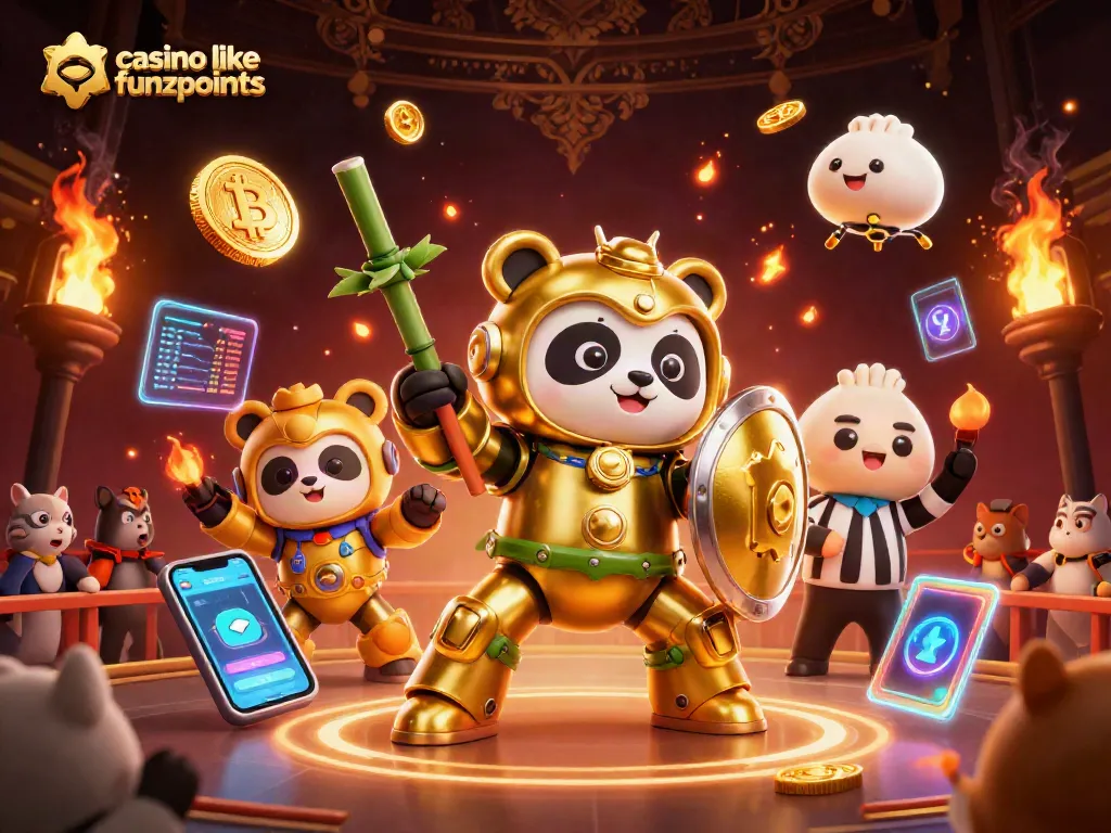 Engage with incredible games at casino like funzpoints through this vibrant 3D illustration.