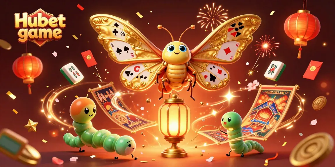 Experience thrilling wins with Hubet game in a vibrant, festive casino-themed illustration.