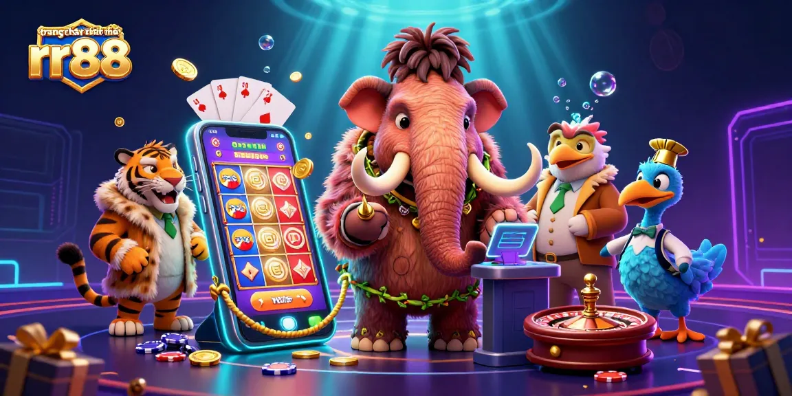 Experience the excitement of trang chủ chính thức rr88 with vibrant casino elements and playful characters.