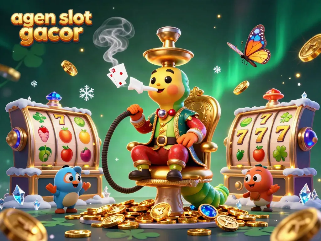 Engage in exciting gaming moments with agen slot gacor among dazzling slot machine symbols and golden coins.