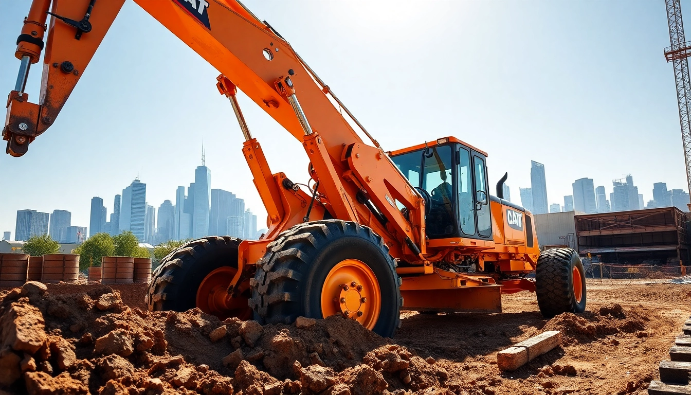 Gradall excavator efficiently working on a construction site, demonstrating its robust capabilities.