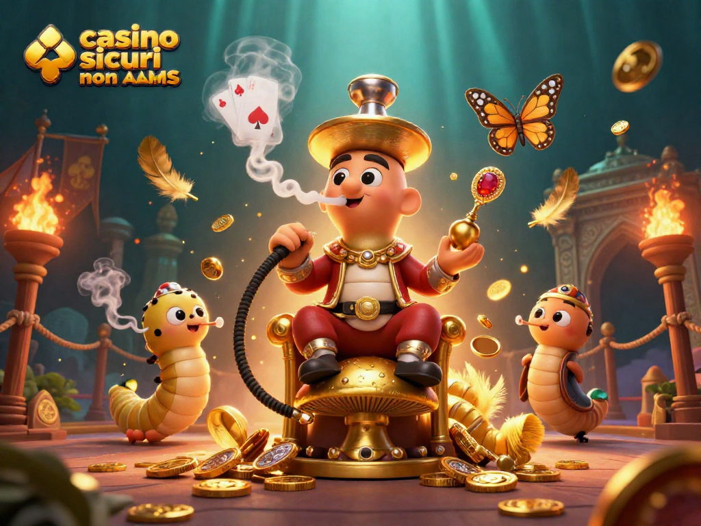 Gioca con sicurezza nei casinò sicuri non AAMS in un'illustrazione 3D vivace e dettagliata.