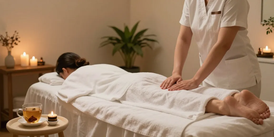 Relaxation session at mantra88 spa with calming ambiance and professional therapist.