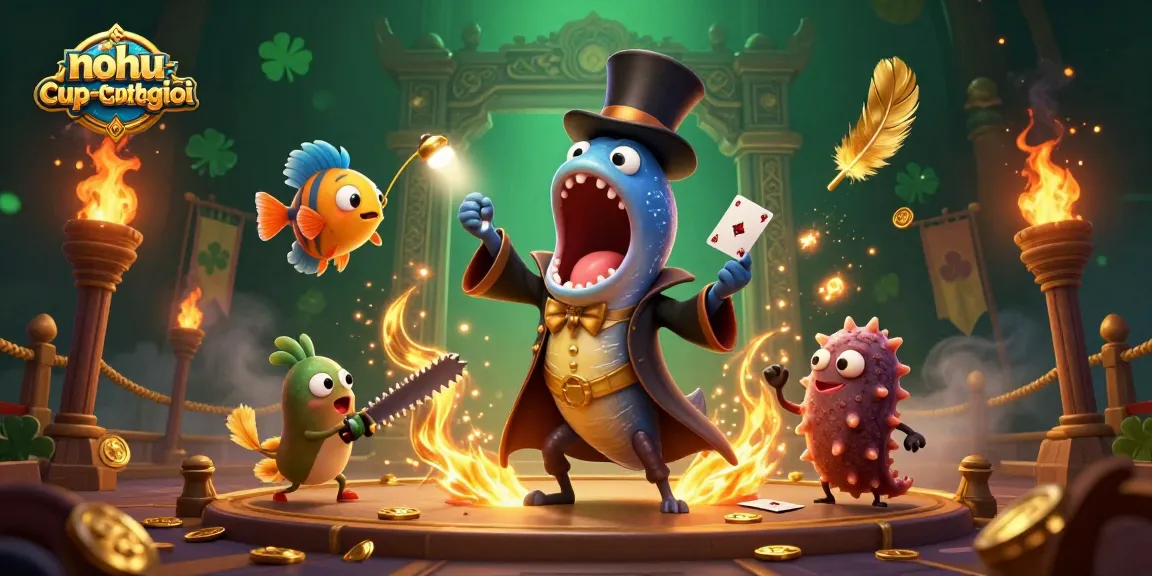 Nohu-cupthegioi unleashes a magical experience with quirky sea characters performing thrilling card tricks.